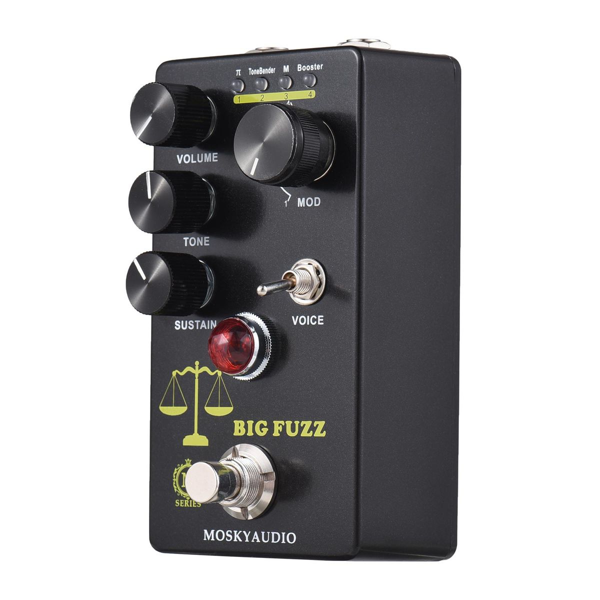 MOSKYAudio FUZZ Guitar Effect Pedal 4 Mode Switch & Volume/Tone/Sustain Controls Compact Portable Digital Fuzz Guitar Effector Effect Processor for Electric Guitar - BIG FUZZ
