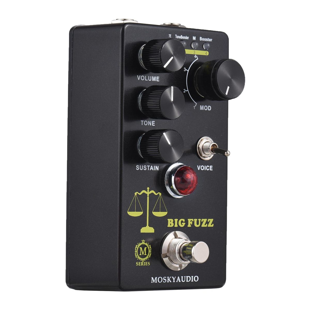 MOSKYAudio FUZZ Guitar Effect Pedal 4 Mode Switch & Volume/Tone/Sustain Controls Compact Portable Digital Fuzz Guitar Effector Effect Processor for Electric Guitar - BIG FUZZ