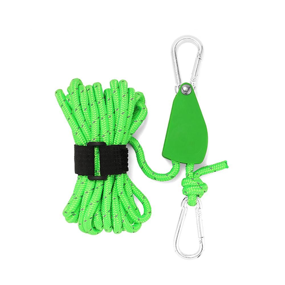 Outdoor Camping Thicken Pulley Rope Adjustable Tent Canopy Rope Lifting Pulley Hook Tent Canopy Fixing Pulley Rope