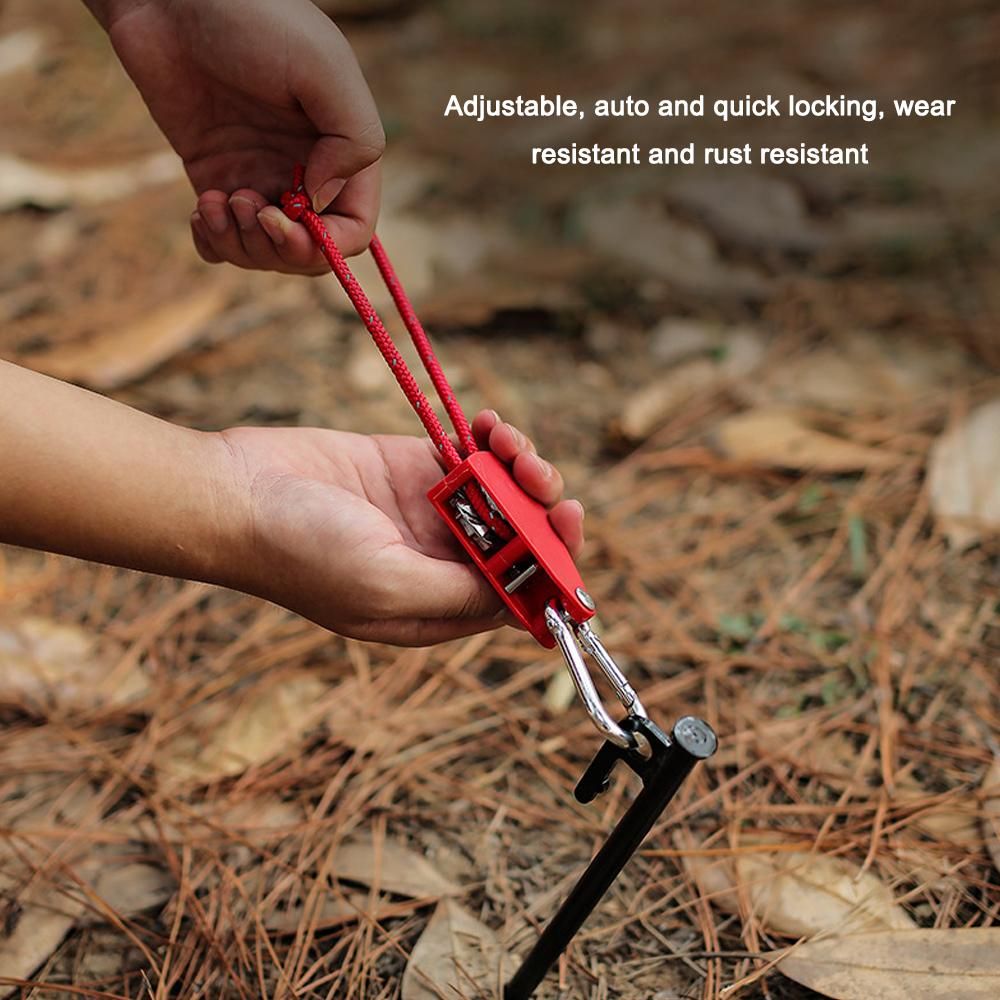 Outdoor Camping Thicken Pulley Rope Adjustable Tent Canopy Rope Lifting Pulley Hook Tent Canopy Fixing Pulley Rope