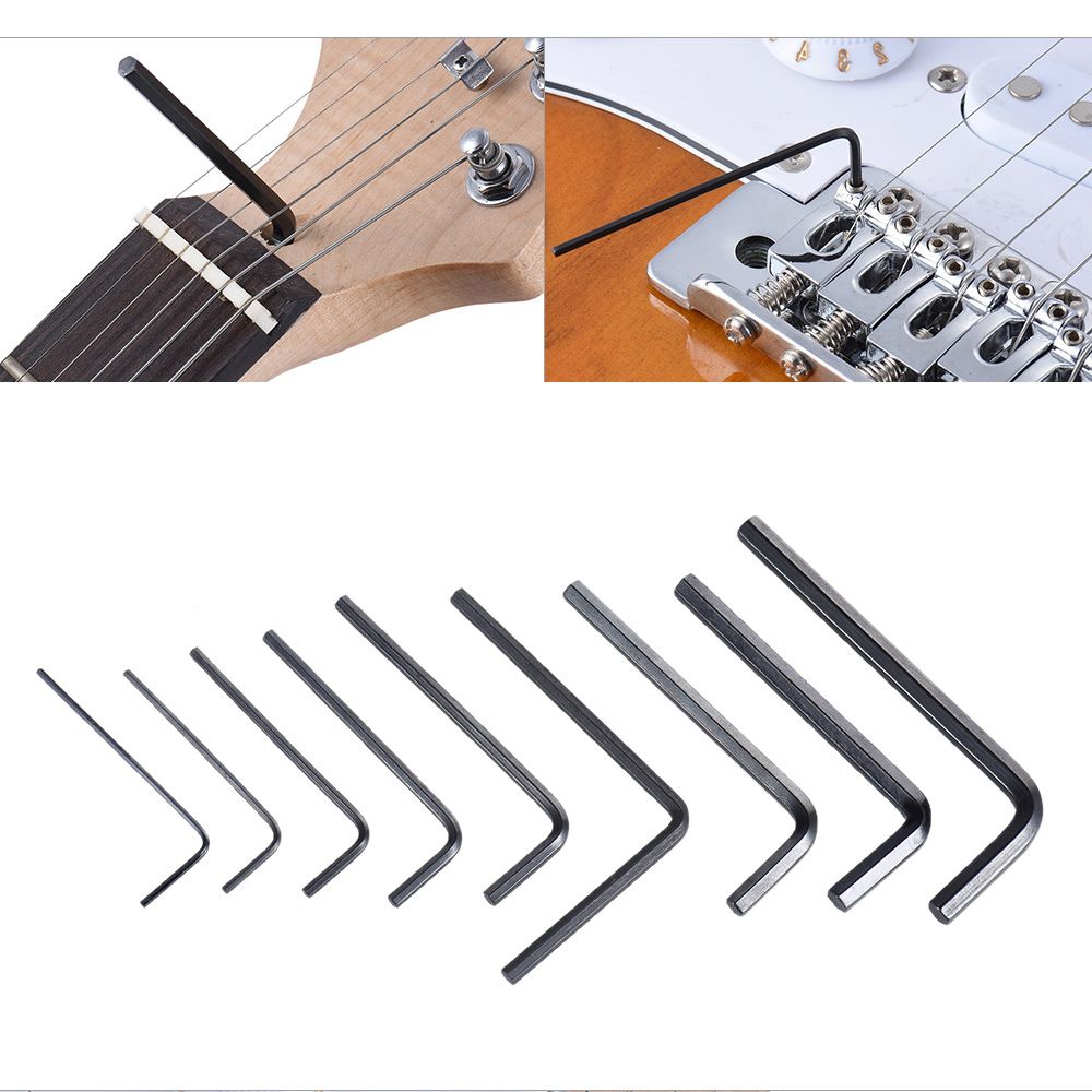 9pcs Guitar Bass Neck Bridge Screw Truss Rod Adjustment