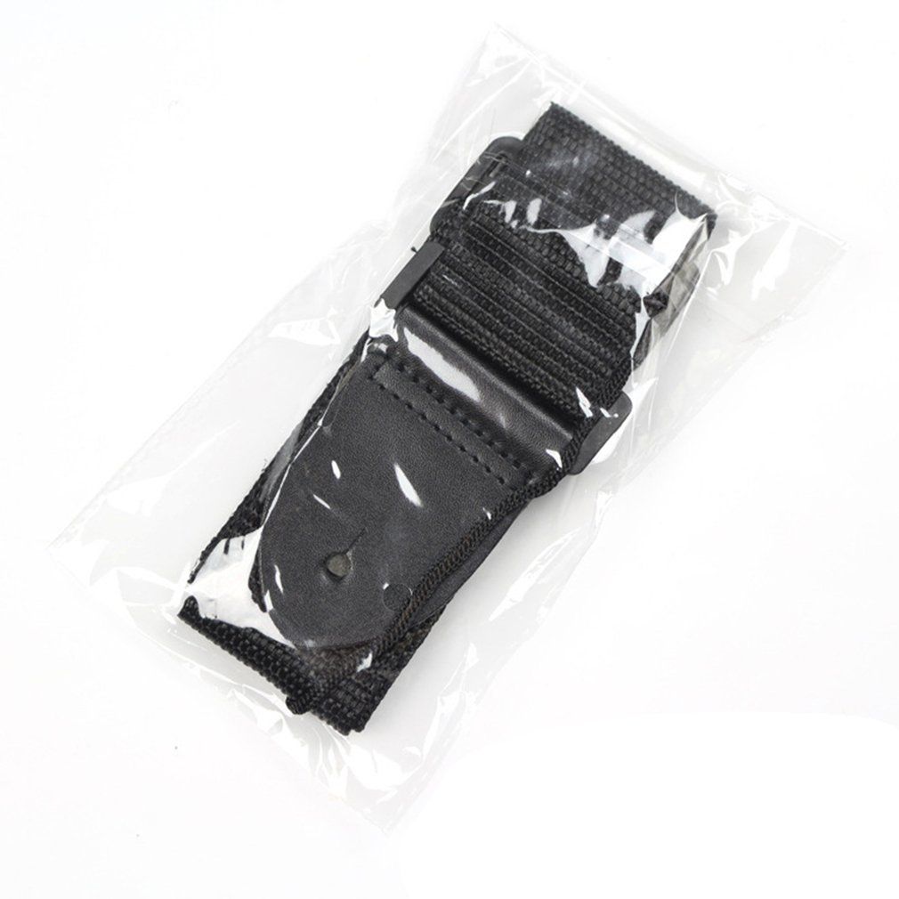 Adjustable Guitar Shoulder Strap Nylon Belt Leather Ends For Guitar Bass