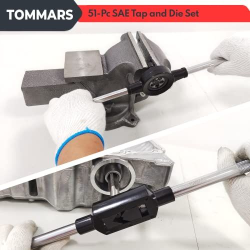 TOMMARS 1420 To 114 Tap And Die Set SAE Round Threading Dies