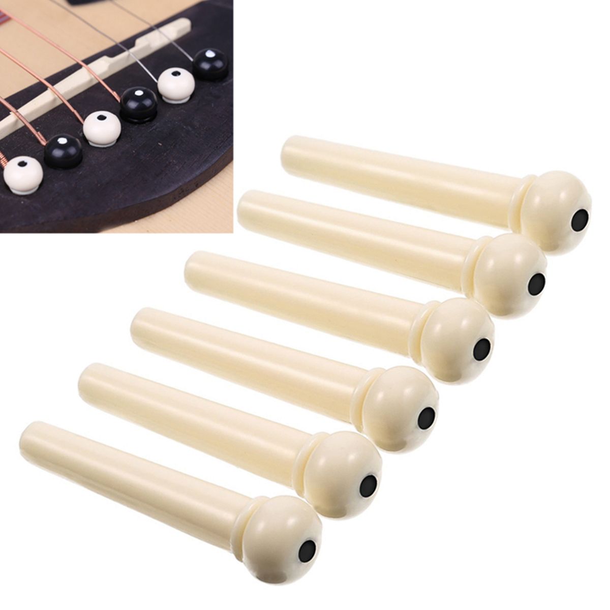 12pcs Guitar Bridge Pins Pegs With 1pc Bridge Pin Puller
