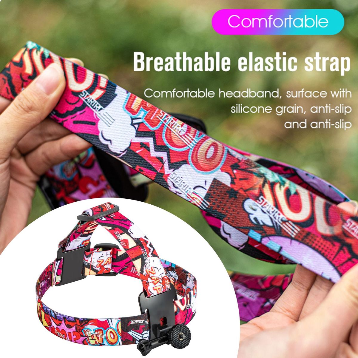 Head Strap Holder Kit  Mobile Phone Clip Video Red