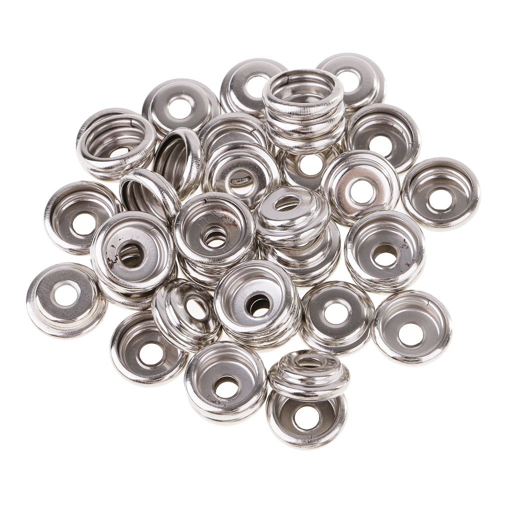 30 Sets Metal Snap Fasteners  Press 12.5mm Sliver