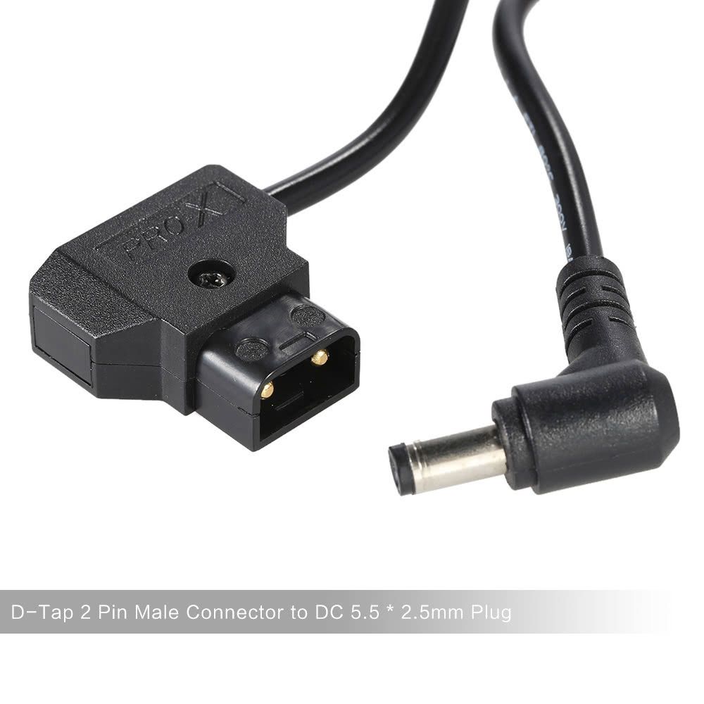 D-Tap 2 Pin Male Connector To DC 5.5 * 2.5mm Plug Power Cord