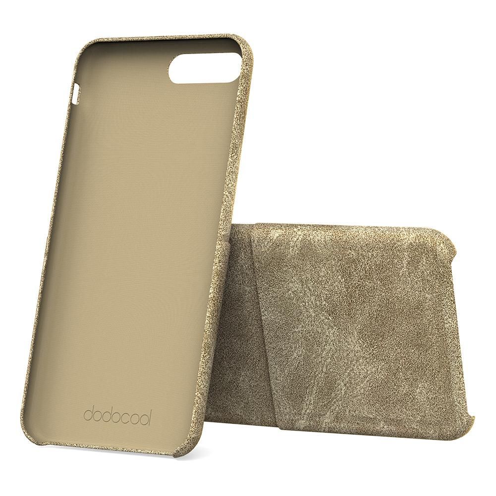 dodocool PU Leather Phone Wallet Case Protective Shell with Credit Card Holder Slot for 5.5-inch iPhone 7 Plus / iPhone 8 Plus Khaki