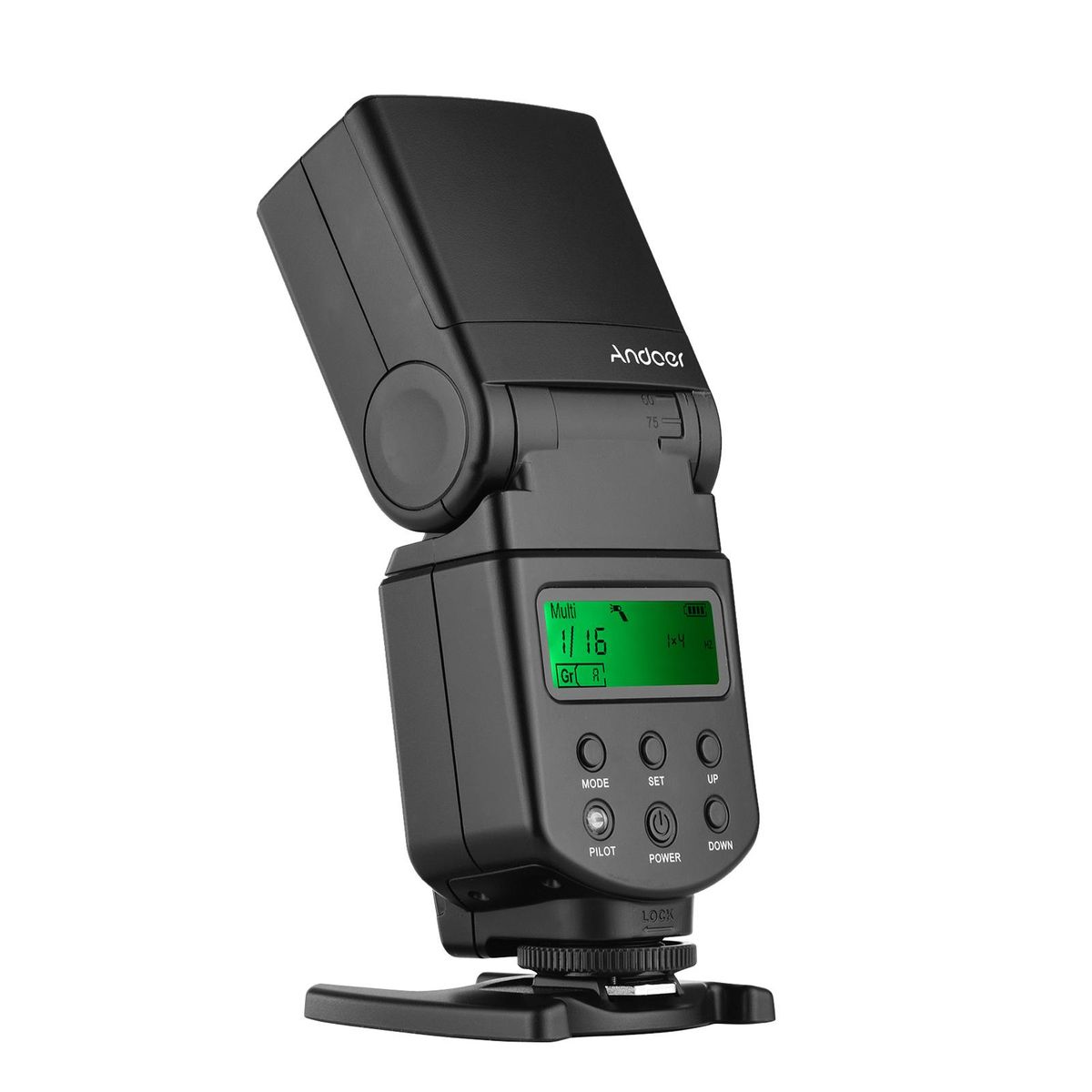 Andoer Universal Flash Speedlite GN40 Adjustable LED Fill Light On-camera Flash With Bracket Replacement for Canon Nikon Olympus Pentax DSLR Cameras