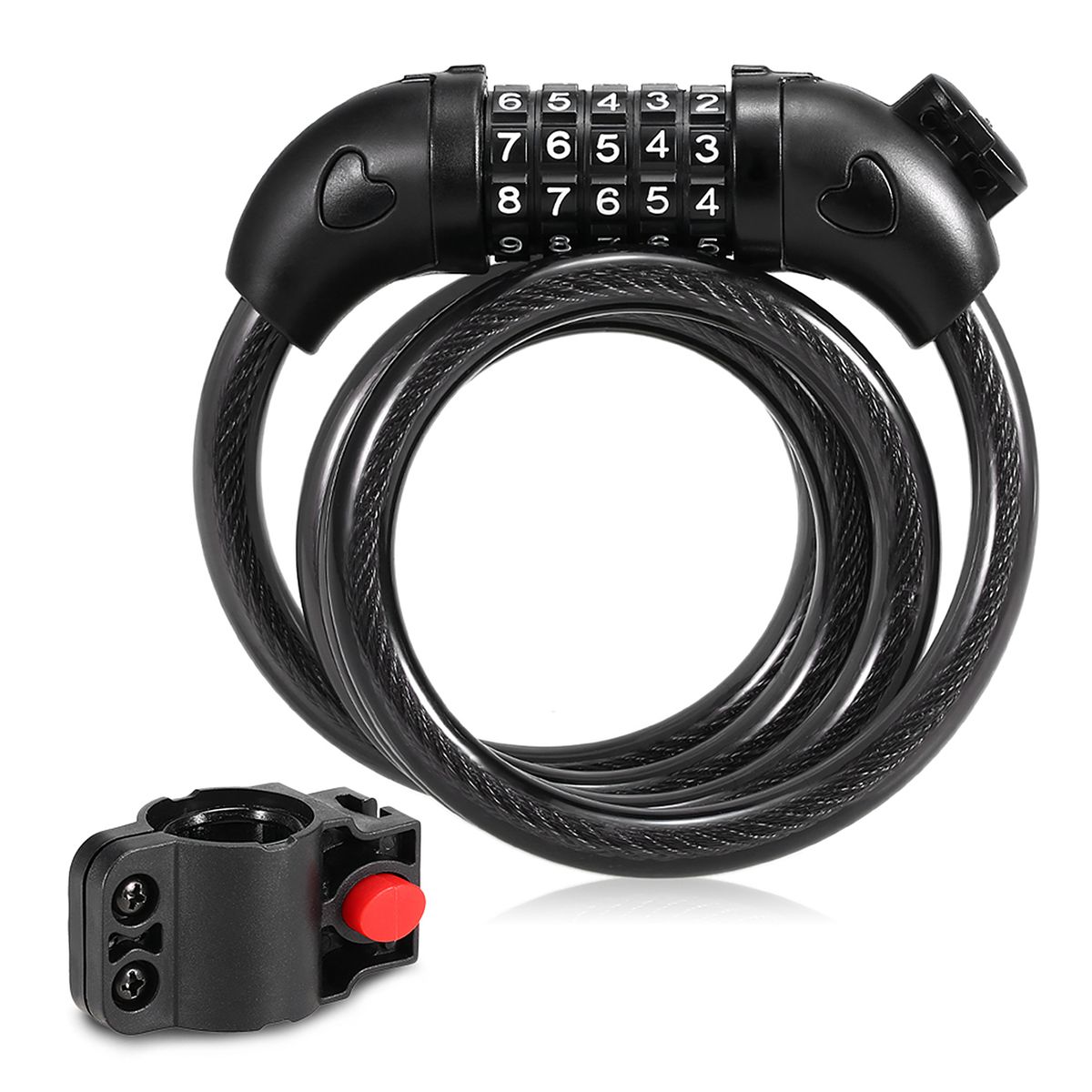Bicycle Coded Wire Lock Anti-theft 5-Digit Coded Lock