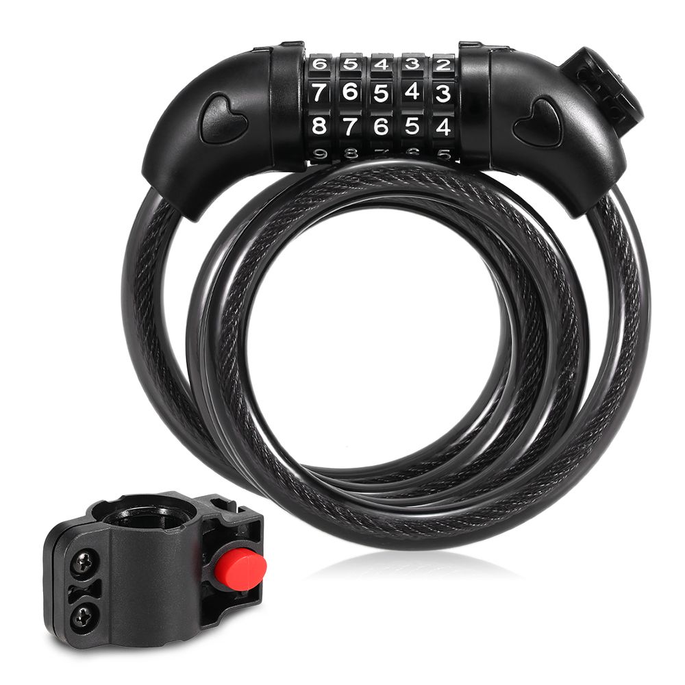 Bicycle Coded Wire Lock Anti-theft 5-Digit Coded Lock