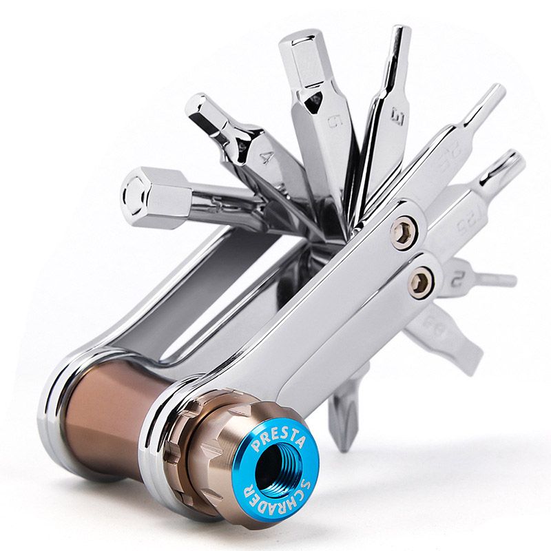 16 In 1 Bicycle Repair Tools Co2 Inflator Hex Allen Key
