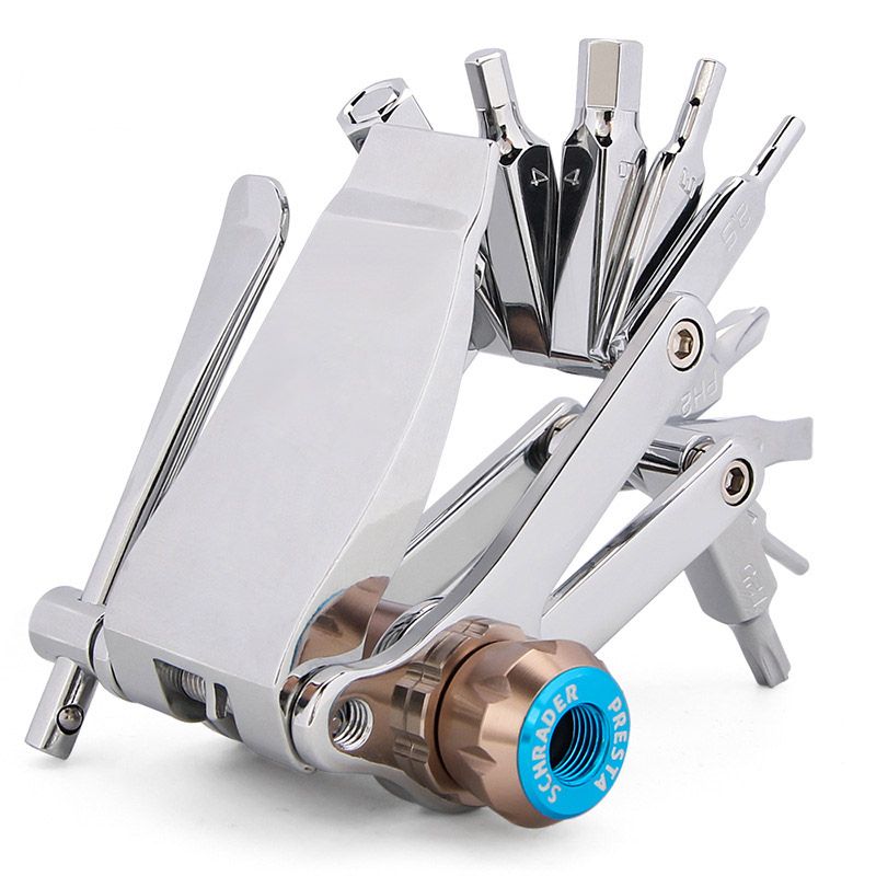 16 In 1 Bicycle Repair Tools Co2 Inflator Hex Allen Key
