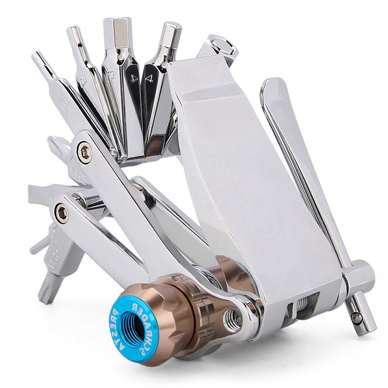 16 In 1 Bicycle Repair Tools Co2 Inflator Hex Allen Key