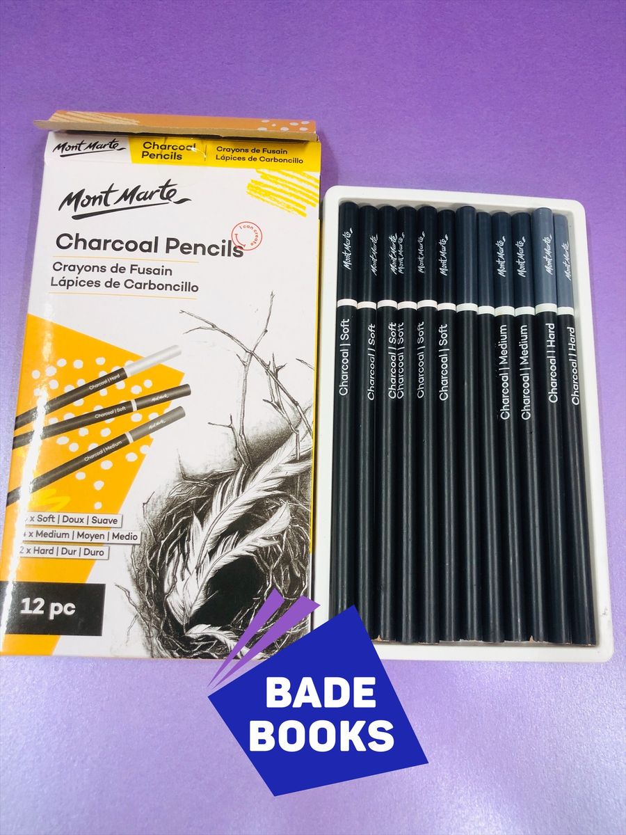 Charcoal Pencils X 12 Pieces