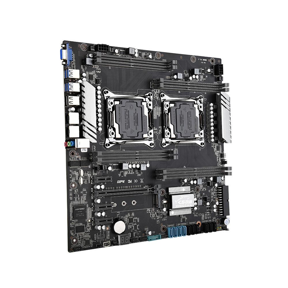 Jingsha X99 Dual Gaming Motherboard Mainboard with 8 DDR4 Memory Slots 10 SATA3.0 Ports Support Intel LGA2011 V3/V4 Series CPU