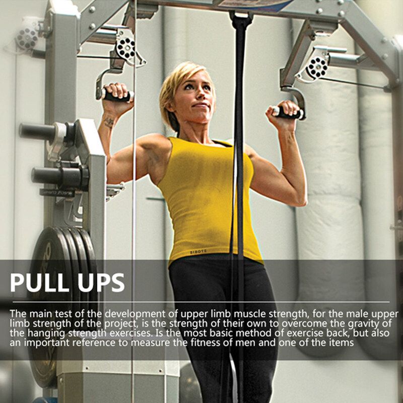 Fitness Resistance Bands Latex Pull Band Elastic Rope Strength Training Tensioner Handles & Door Anchor For Body Stretching/Powerlifting Black 2 X Grip Handles + 1x Door Anchor