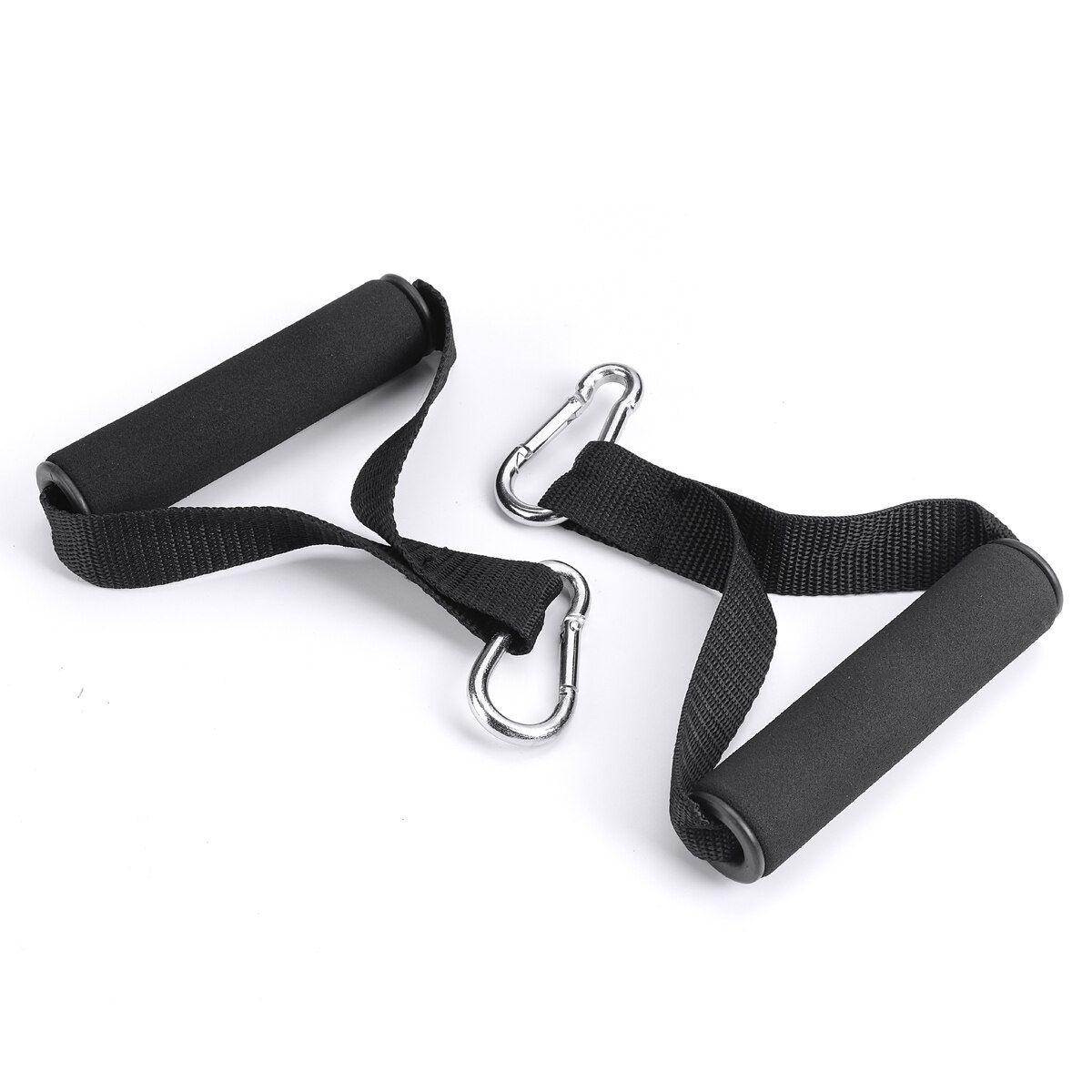 Fitness Resistance Bands Latex Pull Band Elastic Rope Strength Training Tensioner Handles & Door Anchor For Body Stretching/Powerlifting Black 2 X Grip Handles + 1x Door Anchor