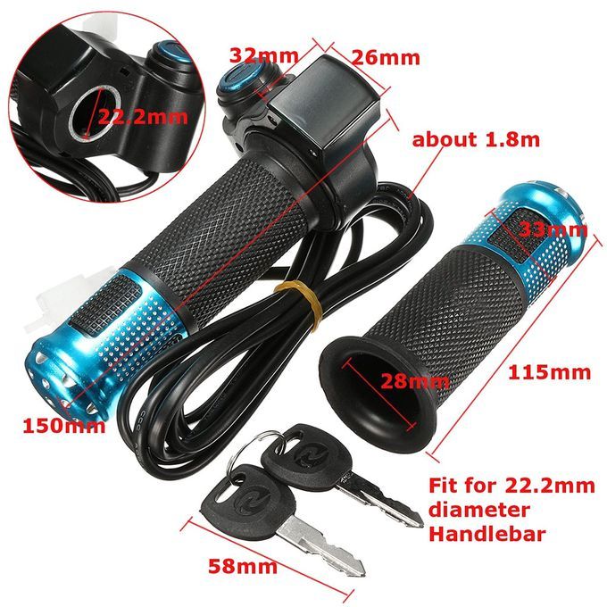 Electric E-bike Bicycle Throttle Grip Scooter Handlebar