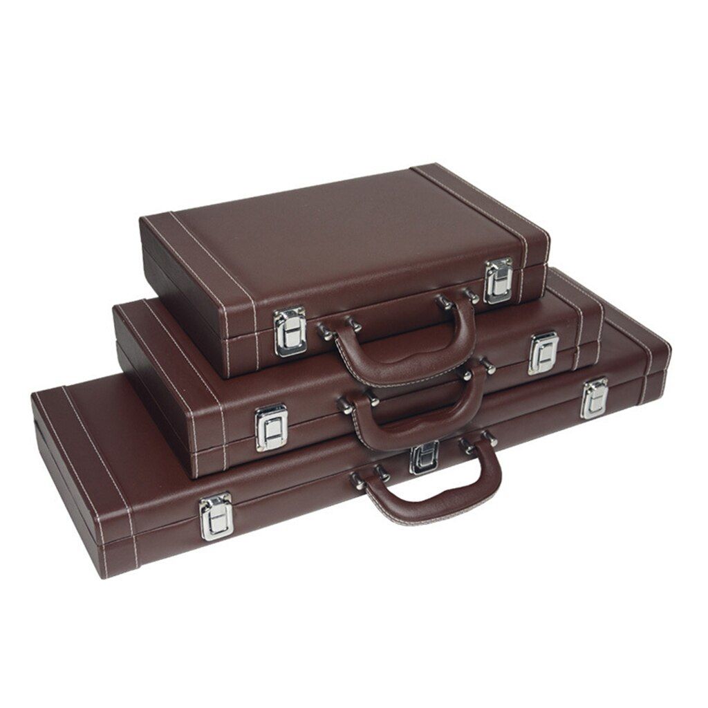 Poker Tokens Chips Carrying Case Pu Leather Casino Game 200