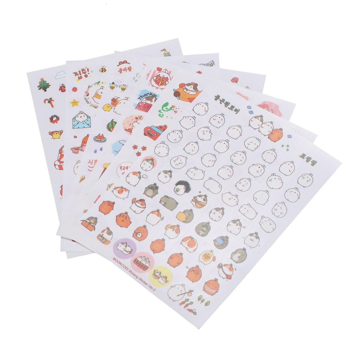 6 pcs/pack Korea Creative Cartoon Potato Rabbit Series Sticker