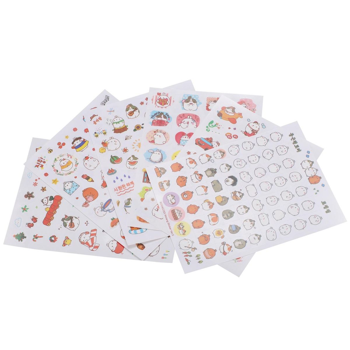 6 pcs/pack Korea Creative Cartoon Potato Rabbit Series Sticker