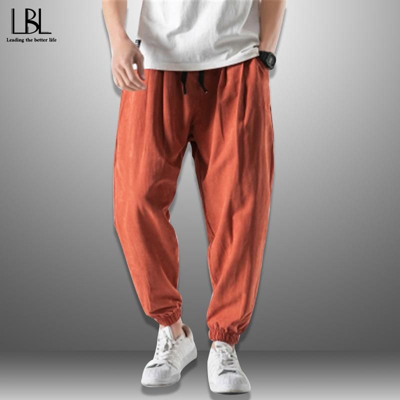 Large-size casual pants for men and woman Single Hiphop Harlan trousers with solid pockets Korean style 3XL