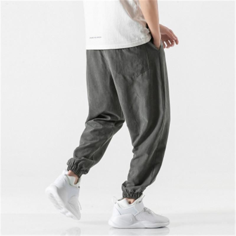 Large-size casual pants for men and woman Single Hiphop Harlan trousers with solid pockets Korean style 3XL