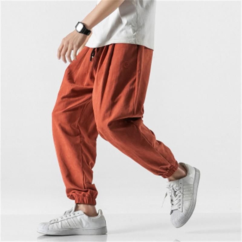 Large-size casual pants for men and woman Single Hiphop Harlan trousers with solid pockets Korean style 3XL
