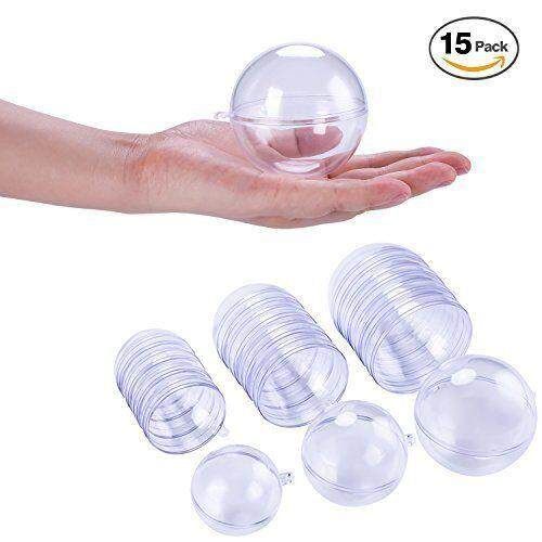 60 Pieces DIY Clear Plastic Bath Mold With 5cm Christmas Ball