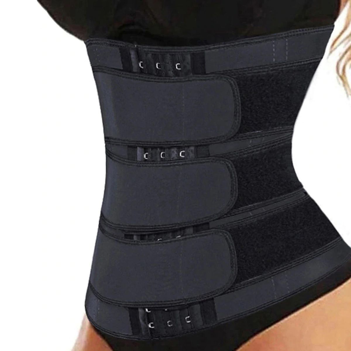 Women Waist Girdle Belt Body Shaper Cincher Trainer Tummy Black XL