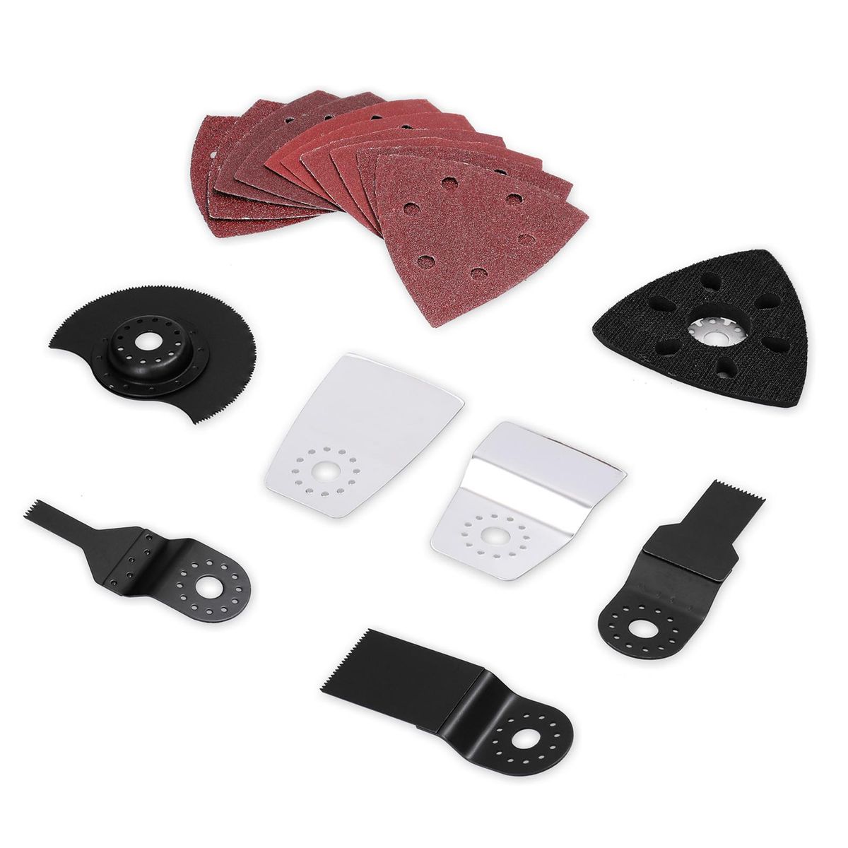 17PCS Multifunction Oscillating Tool Accessory Set Electric Shovel Cutting Trimming Machine Fittings Home Decoration Trimmer Attachment Kit