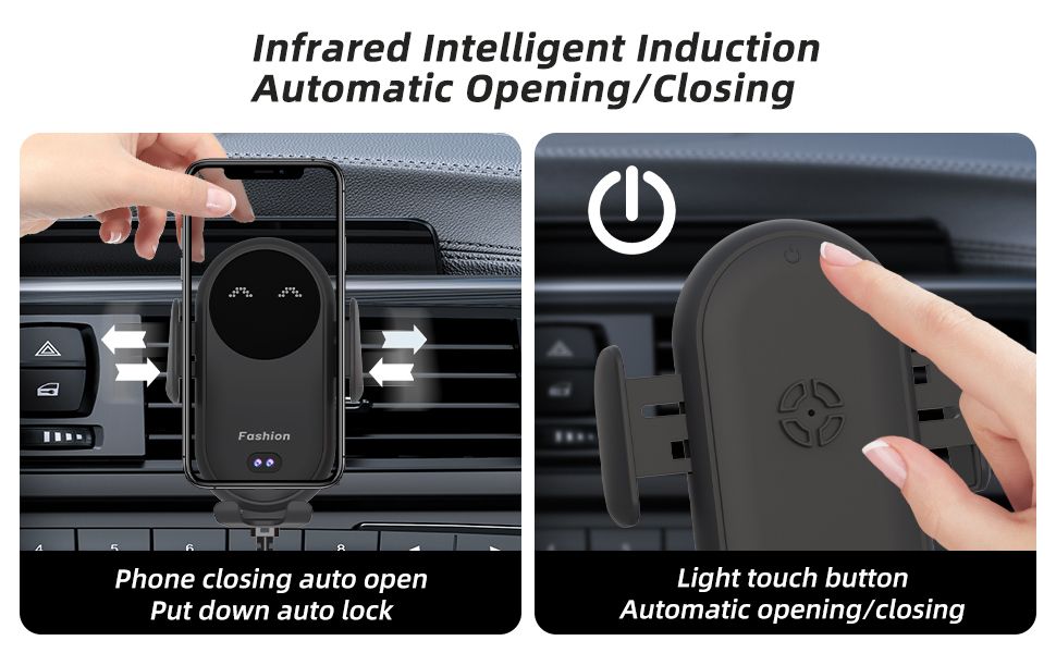Smart Wireless Auto-Sensor Car Phone Holder Charger