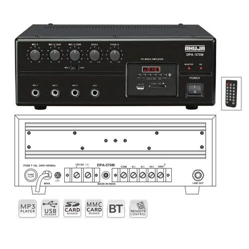 DPA-570 50Watt PA Amplifier W/ BUILT-IN DIGITAL PLAYER