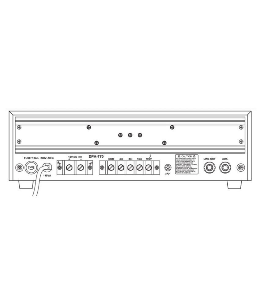 DPA-770 75Watt PA Amplifier W/ BUILT-IN DIGITAL PLAYER