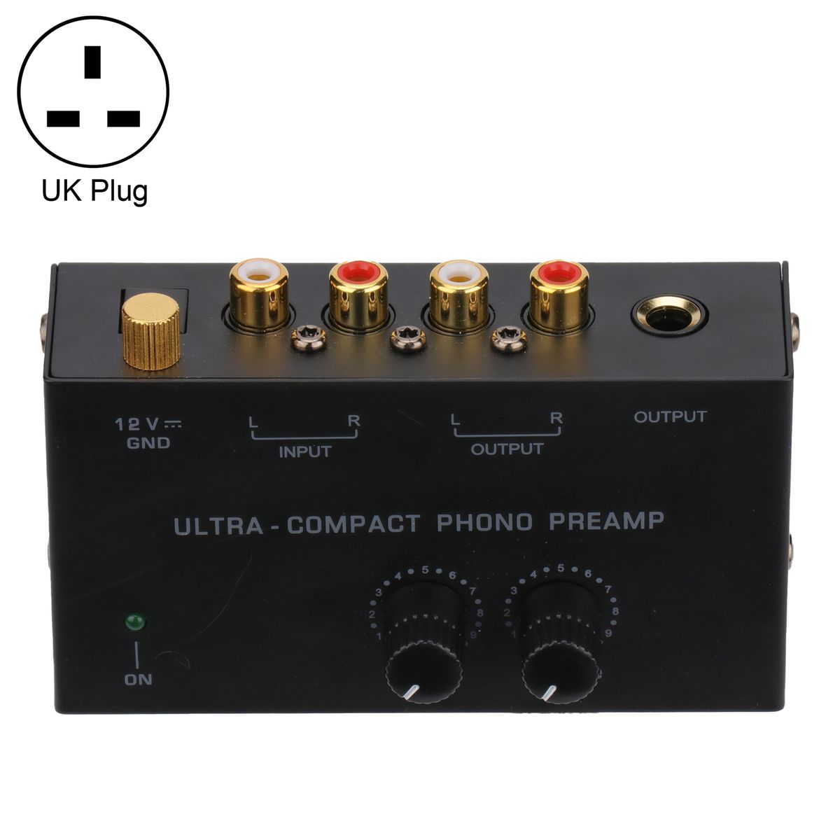 Phono Preamplifier   High Fidelity Sound Turntable UK Plug