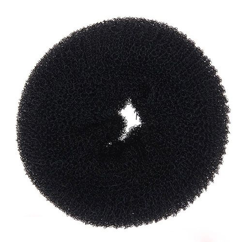Women Girl Magic Donut Shape Hair Ring Bun Former-Black