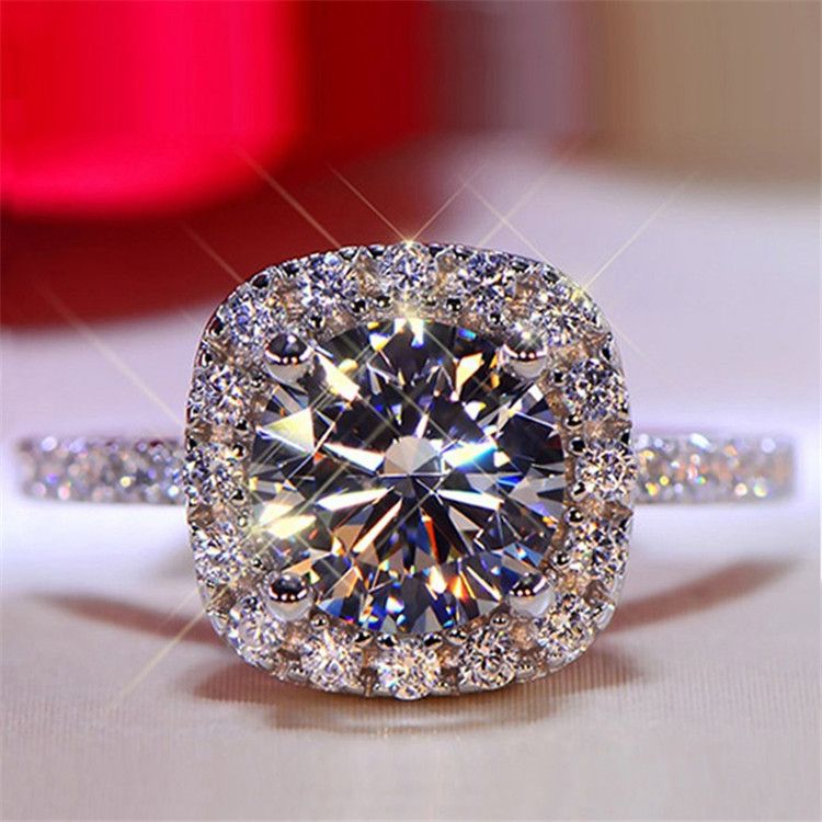 Zircon Women Bridal Diamond Wedding Ring