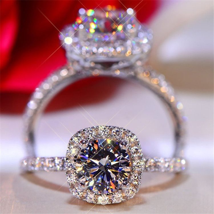 Zircon Women Bridal Diamond Wedding Ring