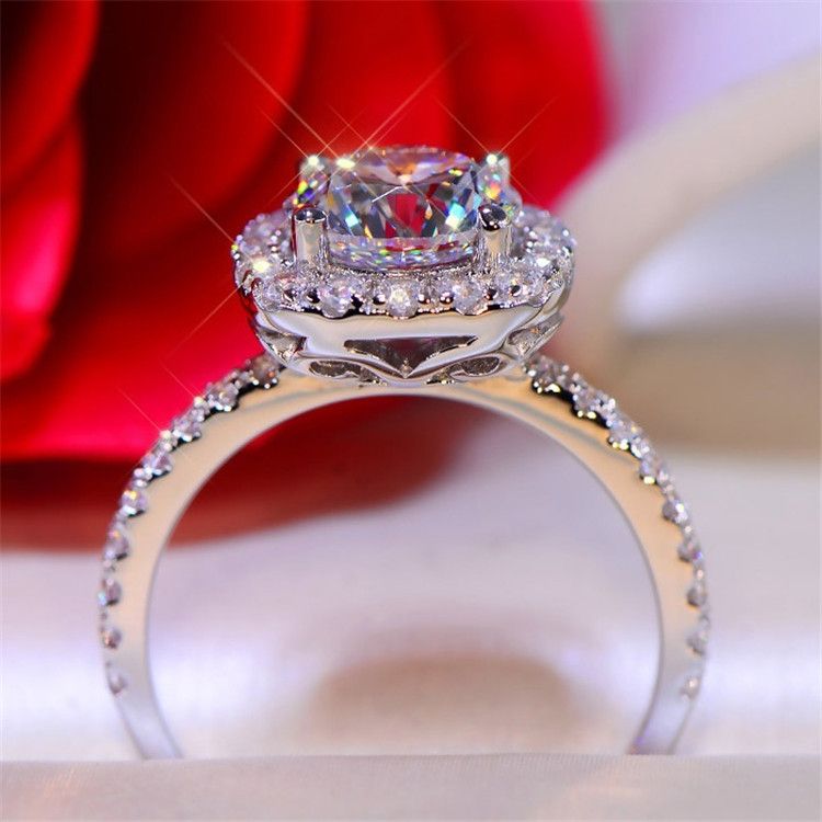 Zircon Women Bridal Diamond Wedding Ring
