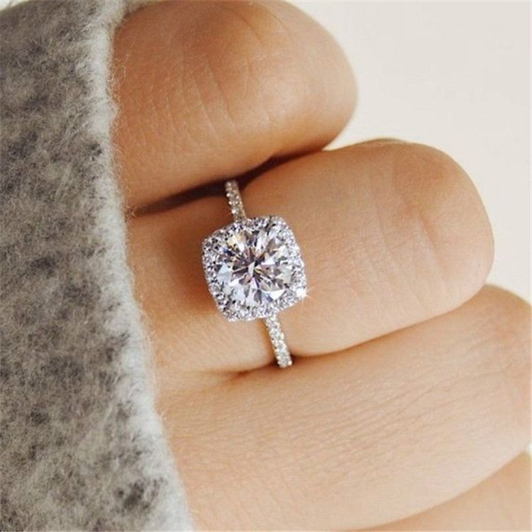 Zircon Women Bridal Diamond Wedding Ring