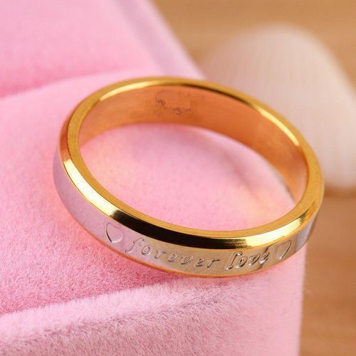 Forever Love Lovers Couple Matching Ring Steel Finger Ring