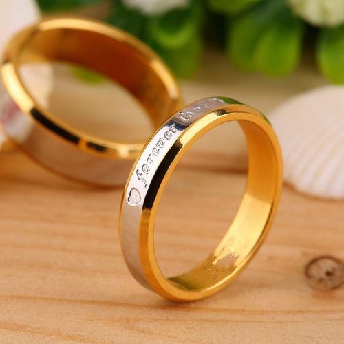Forever Love Lovers Couple Matching Ring Steel Finger Ring