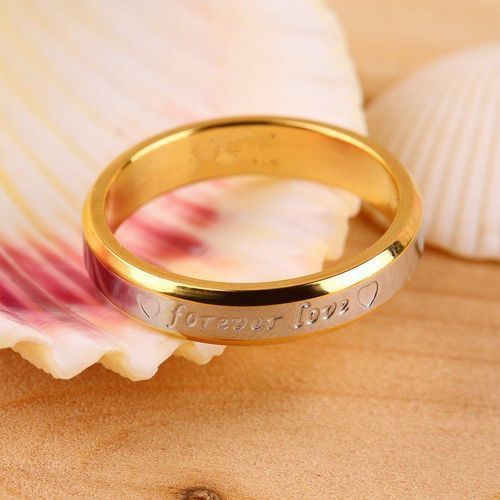 Forever Love Lovers Couple Matching Ring Steel Finger Ring