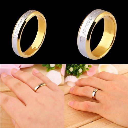 Forever Love Lovers Couple Matching Ring Steel Finger Ring