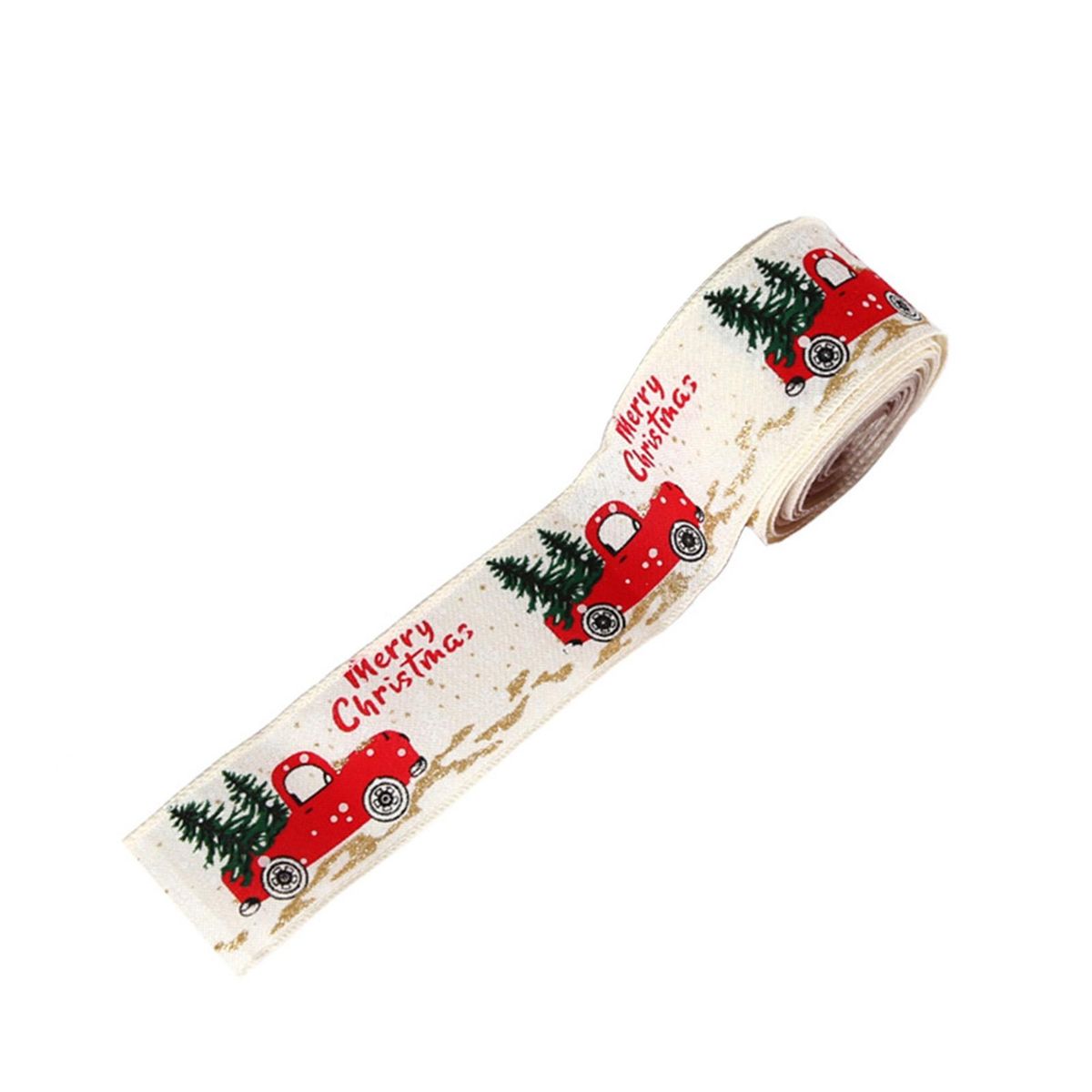 Thick Christmas Diy Ribbon 5cm Festive Christmas Ribbon for Diy Crafts White