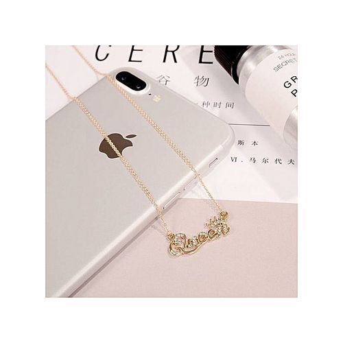 Queen Letter Pendant Necklace Gold Like..