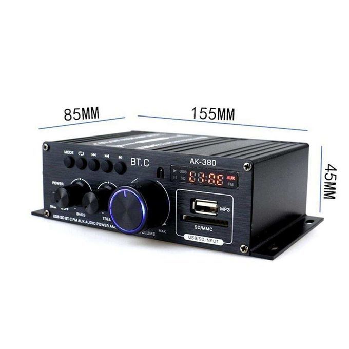 AK380 400W + 400W Audio Power Amplifier Speaker Amp For Car AK380 800W