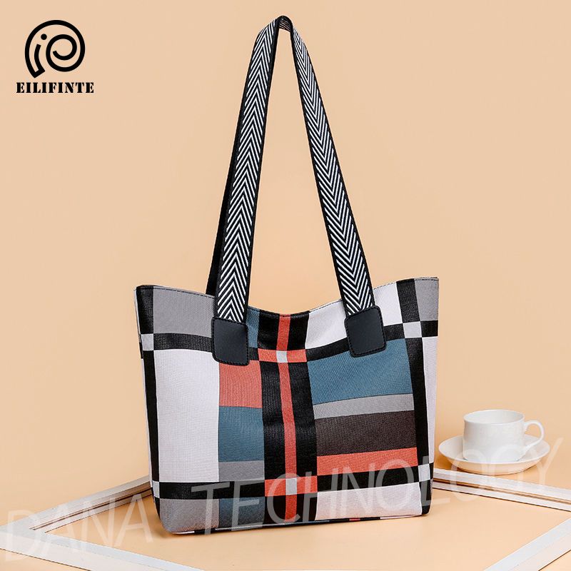 B01 Ladies Causal Stylish Shoulder Bag - Plaid