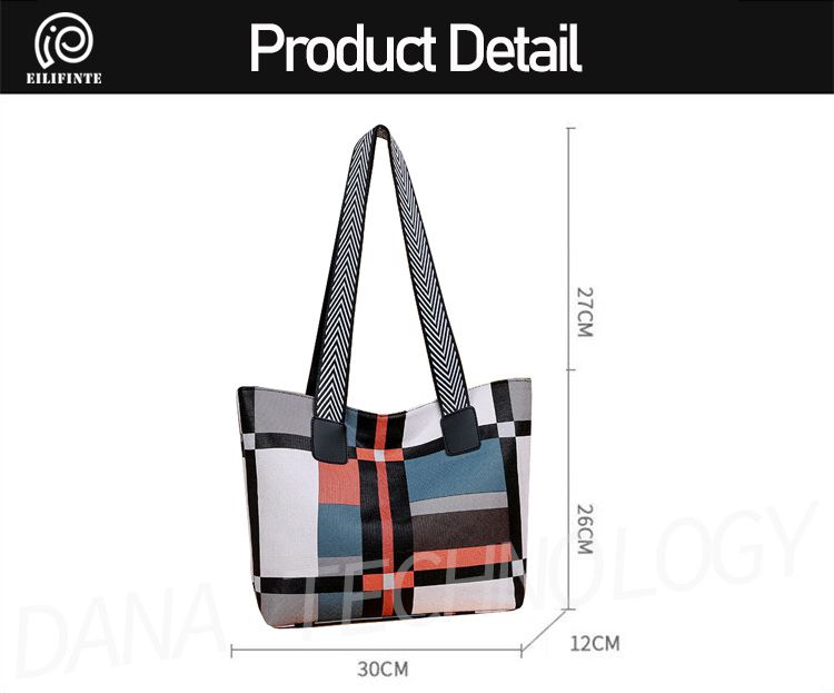 B01 Ladies Causal Stylish Shoulder Bag - Plaid